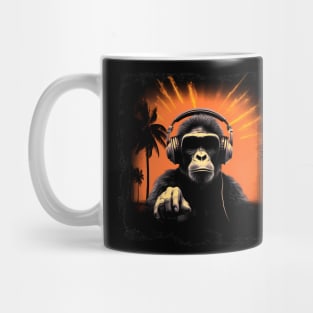 Cool summer monkey ape dj design Mug